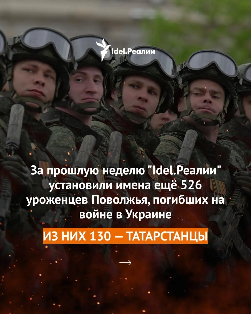 За прошлую неделю исследователи добавили 526 новых имён погибших уроженцев Поволжья. По состоянию на 18 мая число погибших из регионов Приволжского федерального округа превышает 55 000 человек (включая Астраханскую область).