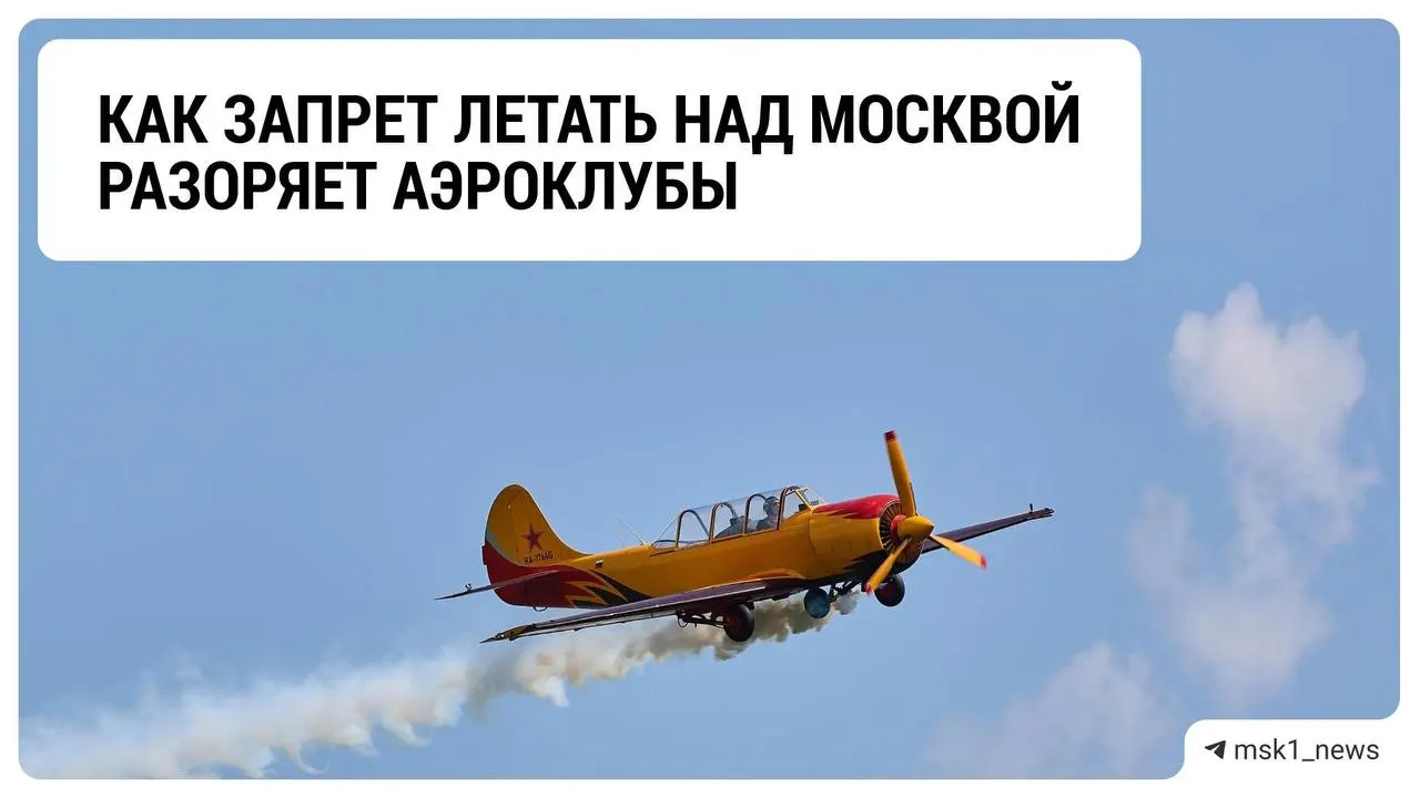Ограничение полётов над столицей вызывает кризис у аэроклубов: падают прибыли, сроки ограничений продлеваются, отрасль ждёт развязки.