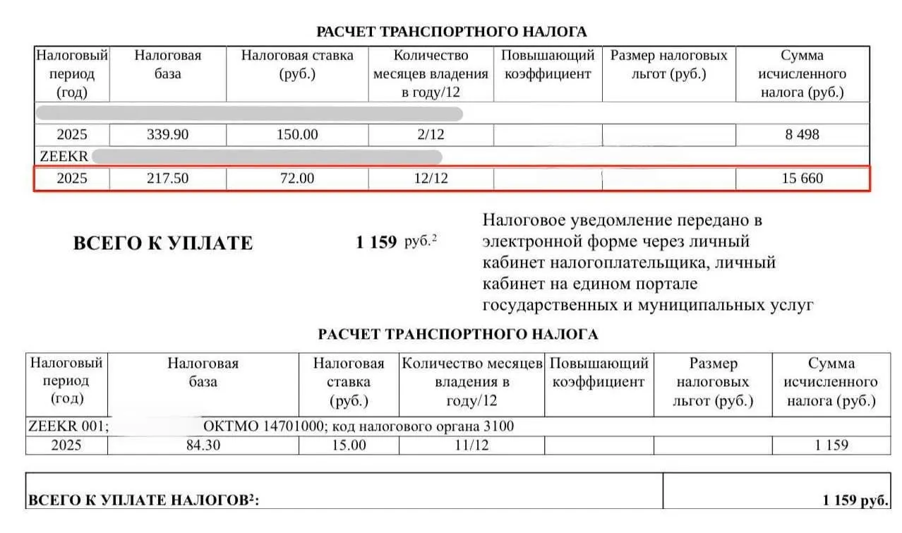 Владельцы электромобилей получают уведомления об оплате транспортного налога, хотя закон устанавливает нулевую ставку до конца 2027 года.