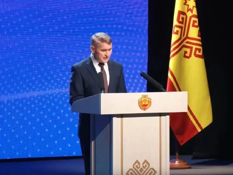 Глава Чувашии презентовал планы по развитию республики, культуре и спорту, но тема войны России против Украины звучала на протяжении всего выступления.
